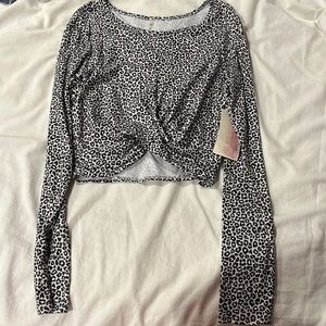 AS Revival Animal Print Knotted Long Sleeve
